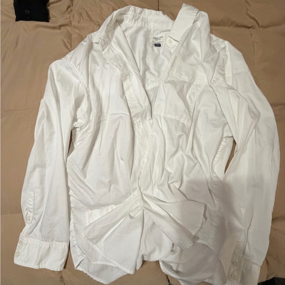 American Eagle Outfitters White Button-Down Shirt